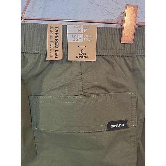 NWT prAna Olive Green Pants Tapered Regula Women’s Size Medium Pull On Hiking - Picture 6 of 8